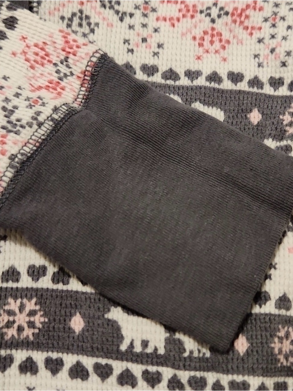 Victoria's Secret Pink Gray Thermal Top Pajama Night Shirt - Picture 4 of 7